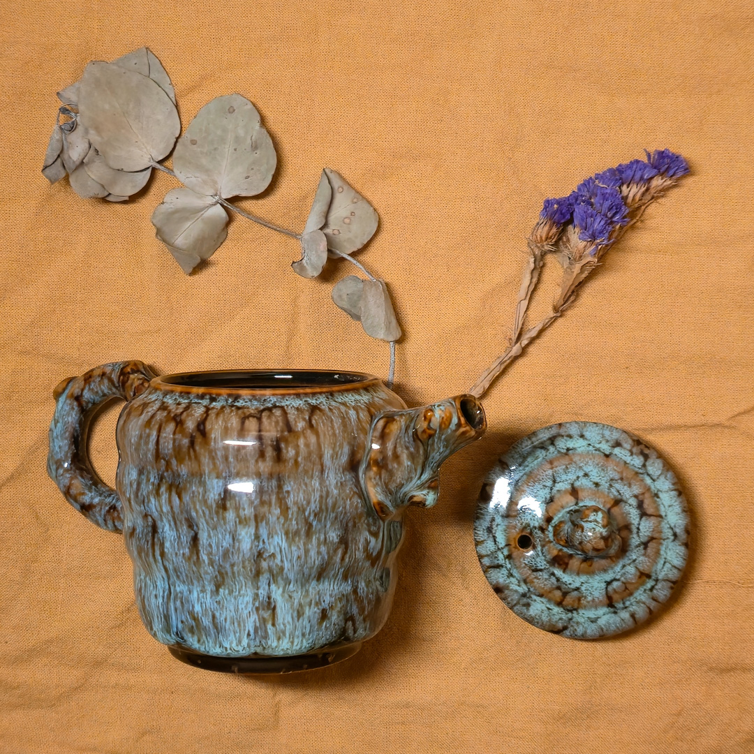 Tetera China de Cerámica Esmaltada